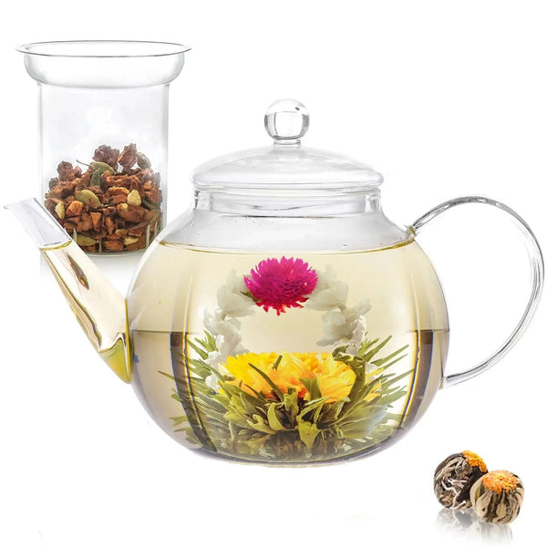 Glass Teapot  Stovetop & Microwave Safe