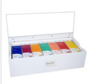 Presentation box for 9 LeafCup® white, beech-/ birch wood, acrylic lid