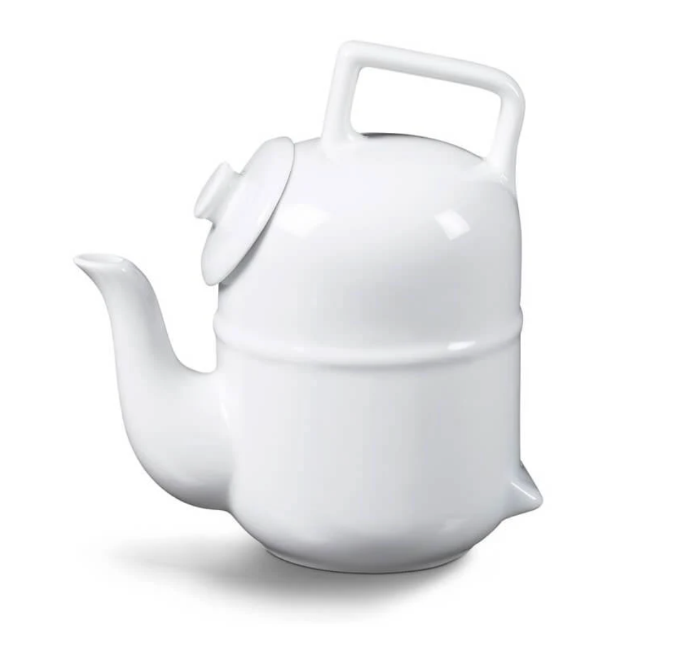 Tilting Teapot White Porcelain