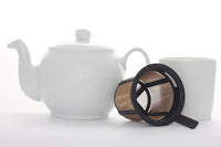 Ronnefeldt x Tafelstern - Tea Strainer and Cup - White Porcelain