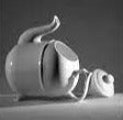 Tilting Teapot White Porcelain Ronnefeldt