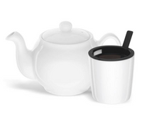 Classic Round Teapot with cup and diffuser Set