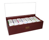 LeafCup / Tea Caddy Presentation box 9- Mahogany